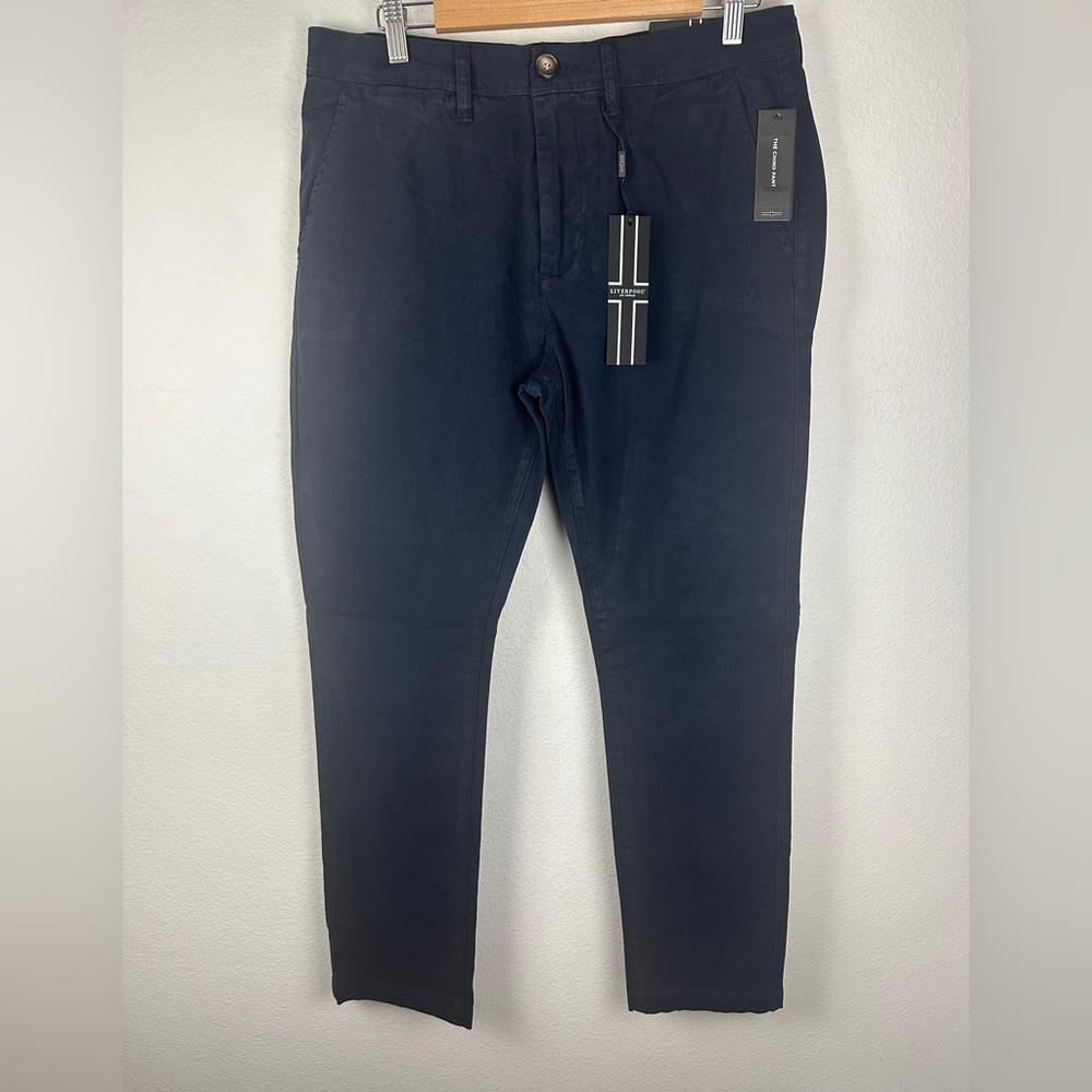 Liverpool Los Angeles Men’s Cotton Chino Ink Pant Length 32 NWT - Select Width